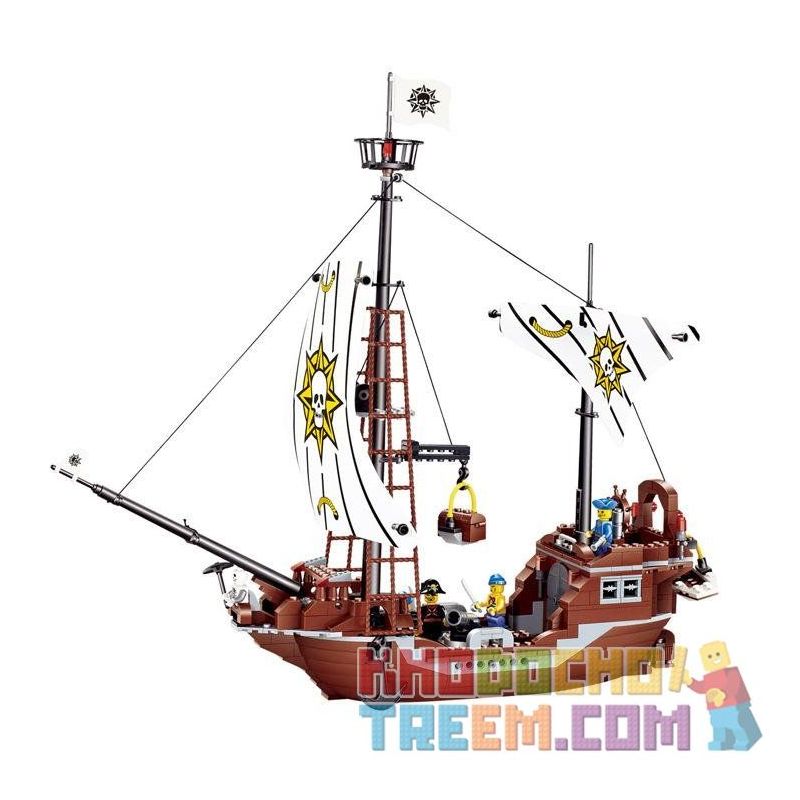 JIE STAR 30008 Xếp hình kiểu Lego PIRATES OF THE CARIBBEAN Revenge Ship Thuyền Báo Thù 426 khối