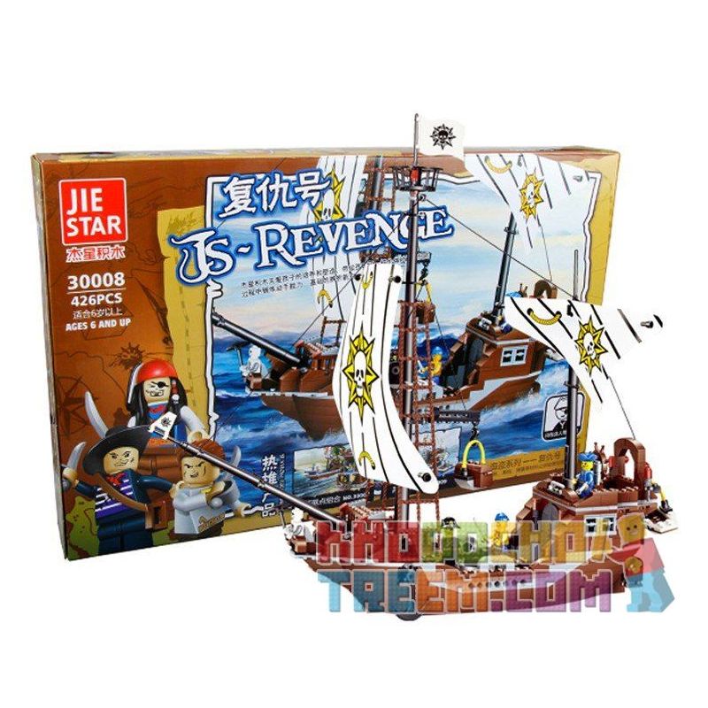 JIE STAR 30008 Xếp hình kiểu  PIRATES OF THE CARIBBEAN Revenge Ship Thuyền Báo Thù 426 khối