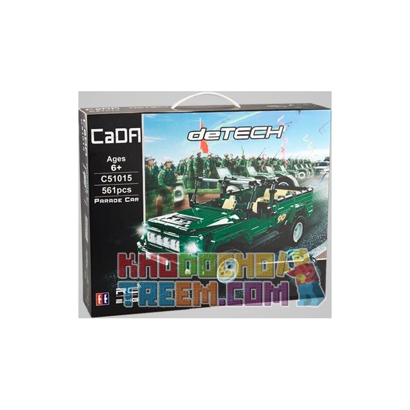 DOUBLEE CADA C51015 51015 non  XE MUI TRẦN XANH bộ đồ chơi xếp lắp ráp ghép mô hình  北京 BJ80 Kỹ Thuật Công Nghệ Cao Mô Hình Phương Tiện 561 khối
