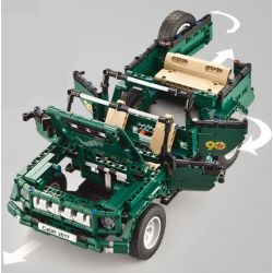 DOUBLEE CADA C51015 51015 non  XE MUI TRẦN XANH bộ đồ chơi xếp lắp ráp ghép mô hình  北京 BJ80 Kỹ Thuật Công Nghệ Cao Mô Hình Phương Tiện 561 khối