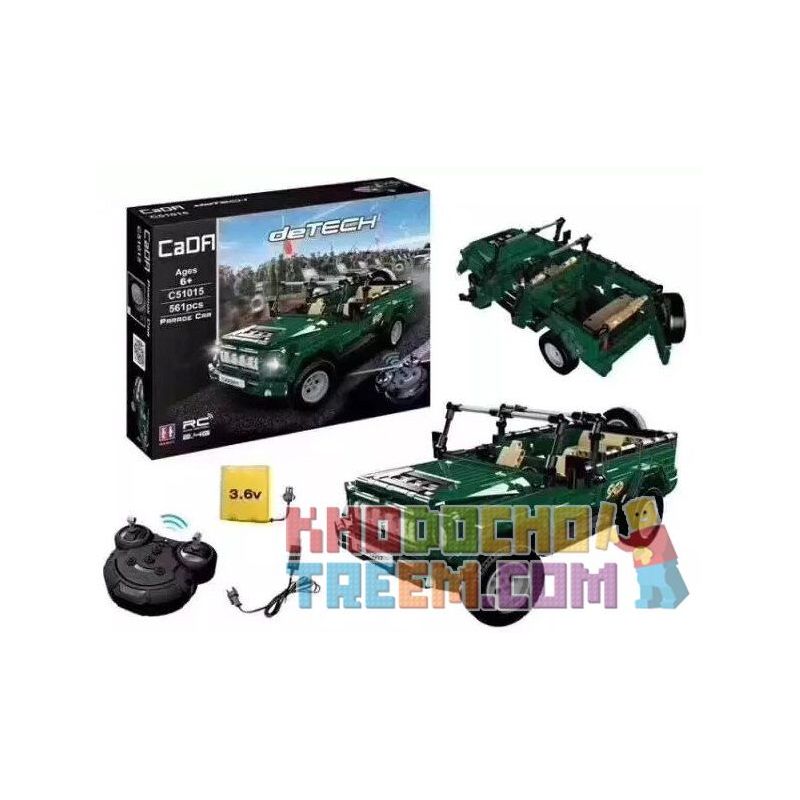 DOUBLEE CADA C51015 51015 non  XE MUI TRẦN XANH bộ đồ chơi xếp lắp ráp ghép mô hình  北京 BJ80 Kỹ Thuật Công Nghệ Cao Mô Hình Phương Tiện 561 khối