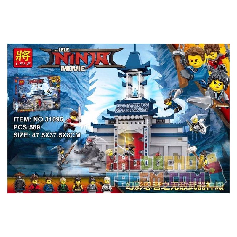 LELE 31095 non Lego THẦN MIẾU BẤT KHẢ CHIẾN BẠI bộ đồ chơi xếp lắp ráp ghép mô hình The Lego Ninjago Movie THE LELE NINJA MOVIE Ninja Lốc Xoáy 569 khối