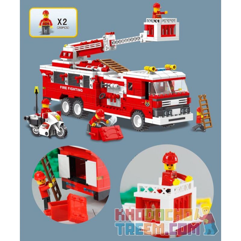 WANGE 33021N Xếp hình kiểu  CITY Firefighters Đội Lính Cứu Hỏa 567 khối