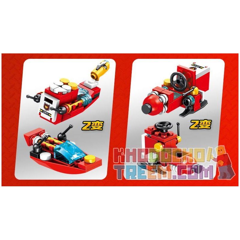 PanlosBrick 633009 Panlos Brick 633009 non  XE CHỮA CHÁY KHỔNG LỒ ĐƯỢC KẾT HỢP TỪ MÁY BAY VÀ Ô TÔ NHỎ bộ đồ chơi xếp lắp ráp ghép mô hình City CITY FIRE BRIGADE Thành Phố 557 khối