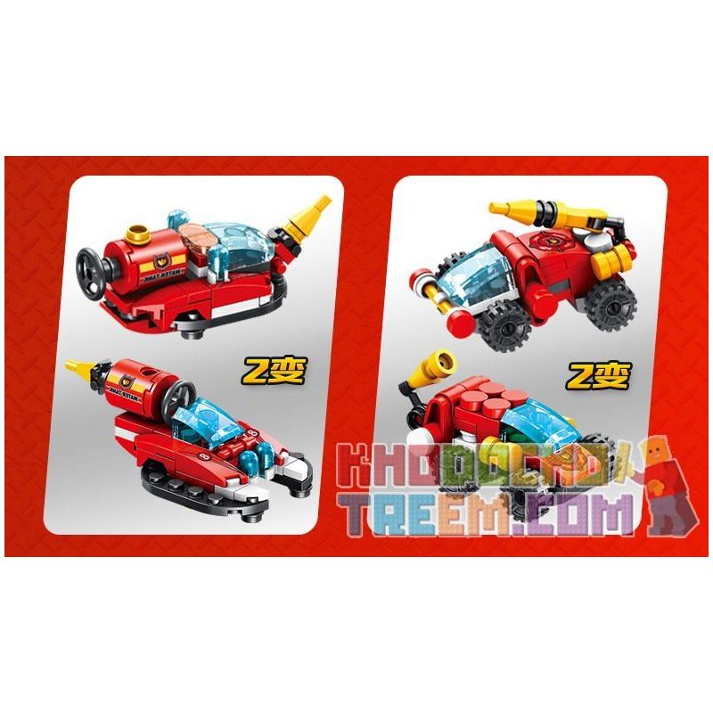 PanlosBrick 633009 Panlos Brick 633009 non  XE CHỮA CHÁY KHỔNG LỒ ĐƯỢC KẾT HỢP TỪ MÁY BAY VÀ Ô TÔ NHỎ bộ đồ chơi xếp lắp ráp ghép mô hình City CITY FIRE BRIGADE Thành Phố 557 khối