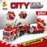 PanlosBrick 633009 Panlos Brick 633009 non  XE CHỮA CHÁY KHỔNG LỒ ĐƯỢC KẾT HỢP TỪ MÁY BAY VÀ Ô TÔ NHỎ bộ đồ chơi xếp lắp ráp ghép mô hình City CITY FIRE BRIGADE Thành Phố 557 khối