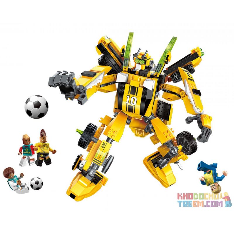 Enlighten 3005 Qman 3005 non  BUMBLEBEE ĐÁ BÓNG bộ đồ chơi xếp lắp ráp ghép mô hình Transformers SUPER SOCCER Robot Đại Chiến Người Máy Biến Hình 557 khối