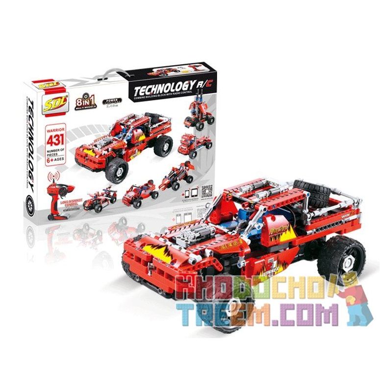SDL 2017A-6 20176 Xếp hình kiểu   8 In 1 Multi Models Warrior Remote Control Racing Car Xe đua Warrior điều Khiển Từ Xa 8 Trong 1 431 khối điều khiển từ xa