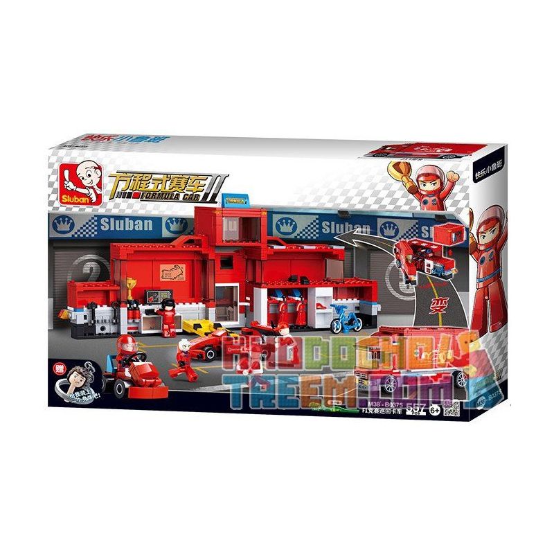 SLUBAN M38-B0375 B0375 0375 M38B0375 38-B0375 non  BỘ LẮP RÁP XE BUS CÓ THỂ CHUYỂN THÀNH TRẠM DỪNG NGHỈ PIT STOP TRONG ĐUA CÔNG THỨC 1 bộ đồ chơi xếp lắp ráp ghép mô hình Speed Champions Racing Cars FORMULA CAR F1 TEAM TRUCK Đua Xe Công Thức 557 khối