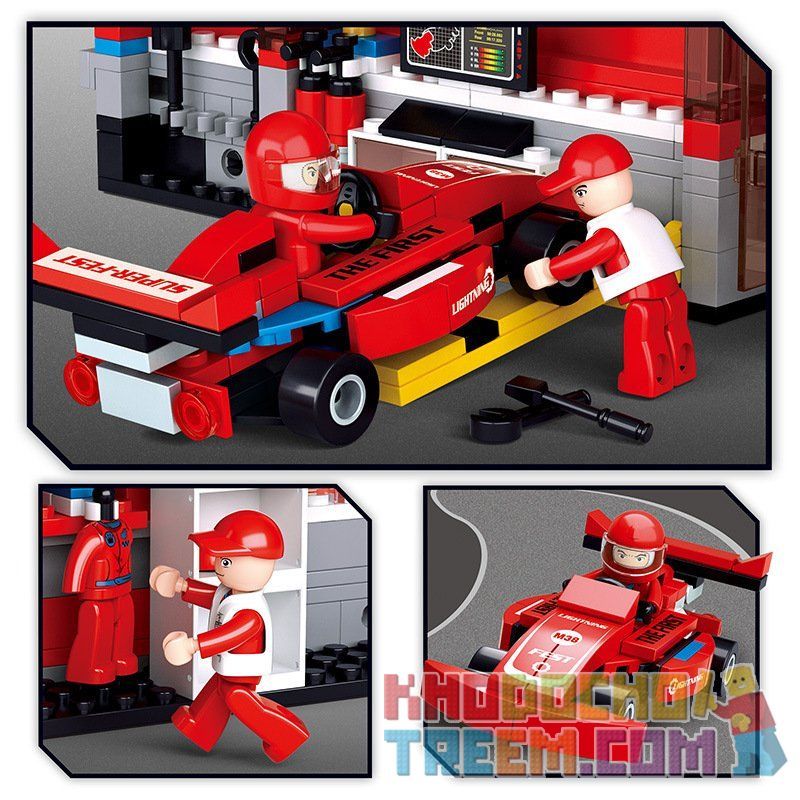 SLUBAN M38-B0375 B0375 0375 M38B0375 38-B0375 non  BỘ LẮP RÁP XE BUS CÓ THỂ CHUYỂN THÀNH TRẠM DỪNG NGHỈ PIT STOP TRONG ĐUA CÔNG THỨC 1 bộ đồ chơi xếp lắp ráp ghép mô hình Speed Champions Racing Cars FORMULA CAR F1 TEAM TRUCK Đua Xe Công Thức 557 khối