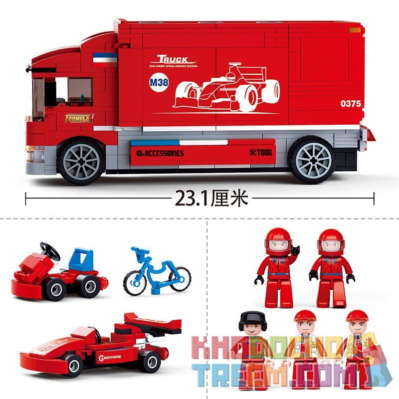 SLUBAN M38-B0375 B0375 0375 M38B0375 38-B0375 non  BỘ LẮP RÁP XE BUS CÓ THỂ CHUYỂN THÀNH TRẠM DỪNG NGHỈ PIT STOP TRONG ĐUA CÔNG THỨC 1 bộ đồ chơi xếp lắp ráp ghép mô hình Speed Champions Racing Cars FORMULA CAR F1 TEAM TRUCK Đua Xe Công Thức 557 khối