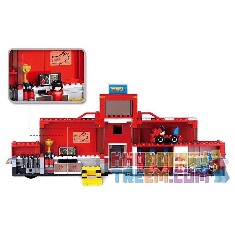 SLUBAN M38-B0375 B0375 0375 M38B0375 38-B0375 non  BỘ LẮP RÁP XE BUS CÓ THỂ CHUYỂN THÀNH TRẠM DỪNG NGHỈ PIT STOP TRONG ĐUA CÔNG THỨC 1 bộ đồ chơi xếp lắp ráp ghép mô hình Speed Champions Racing Cars FORMULA CAR F1 TEAM TRUCK Đua Xe Công Thức 557 khối