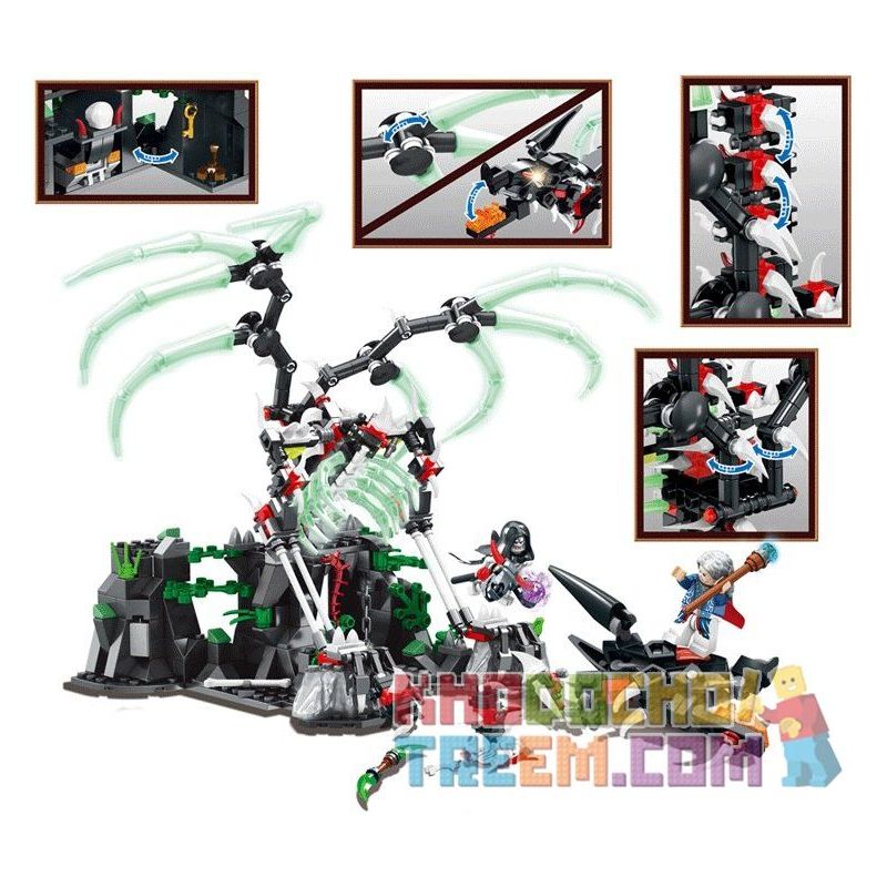 SEMBO WEKKI VIGGI SD3401 3401 non  NETHER HORDE OF TRIBE GLORY bộ đồ chơi xếp lắp ráp ghép mô hình Chronicles Of The Ghostly Tribe GHOST TRIBES Bộ Tộc Ma 509 khối