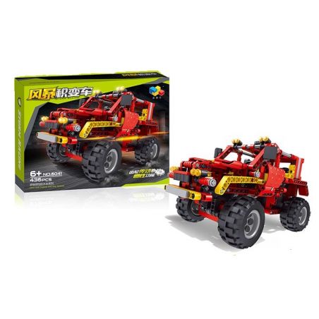 QIZHILE 6041 non  XE ĐỊA HÌNH bộ đồ chơi xếp lắp ráp ghép mô hình Storm Racing Đua Xe Bão Táp 436 khối