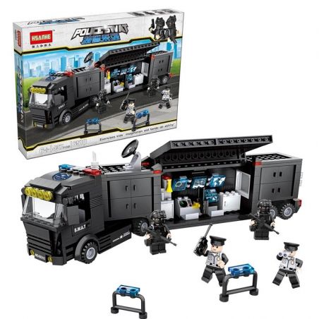 HSANHE 6510 Xếp hình kiểu  MILITARY ARMY Mobile Operation Center Trung Tâm Chỉ Huy Di động 437 khối