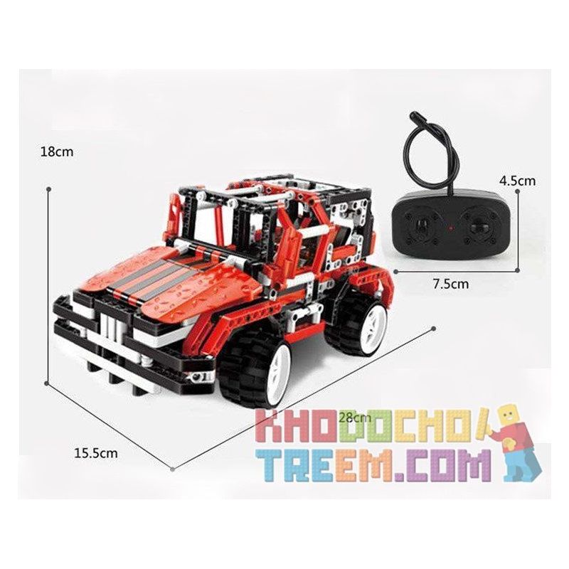 QIZHILE 6507 Xếp hình kiểu   Remote Control All Terrains Vehicle Xe địa Hình điều Khiển Từ Xa 438 khối điều khiển từ xa