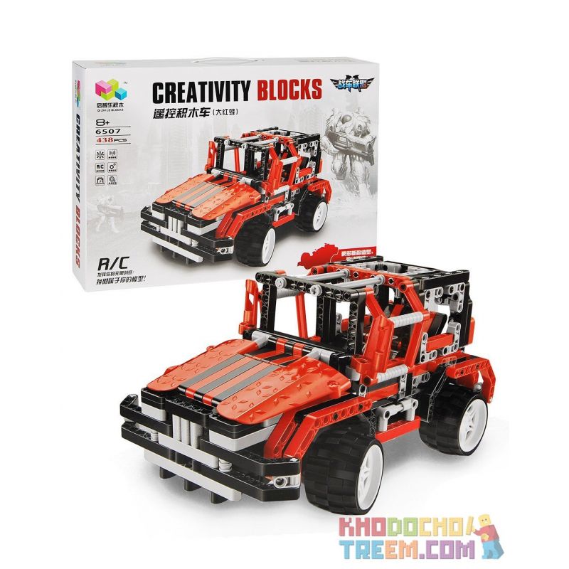 QIZHILE 6507 Xếp hình kiểu   Remote Control All Terrains Vehicle Xe địa Hình điều Khiển Từ Xa 438 khối điều khiển từ xa