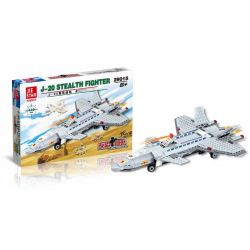 JIE STAR 29015 Xếp hình kiểu  MILITARY ARMY J-20 Stealth Fighter Máy Bay Tiêm Kích Tàng Hình J-20 449 khối