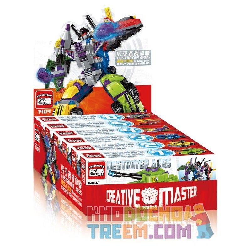 Enlighten 1404 Qman 1404 non  ROBOT CHIẾN BINH ARES bộ đồ chơi xếp lắp ráp ghép mô hình Transformers VARIANT SERIES DESTROYER ARES Robot Đại Chiến Người Máy Biến Hình 506 khối