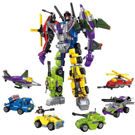 Enlighten 1404 Qman 1404 non  ROBOT CHIẾN BINH ARES bộ đồ chơi xếp lắp ráp ghép mô hình Transformers VARIANT SERIES DESTROYER ARES Robot Đại Chiến Người Máy Biến Hình 506 khối