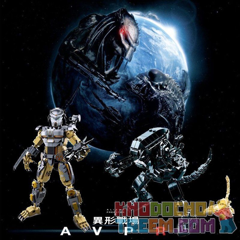 SLUBAN M38-B0720A B0720A 0720A M38B0720A 38-B0720A non  NGƯỜI NGOÀI HÀNH TINH bộ đồ chơi xếp lắp ráp ghép mô hình Alien Vs. Predator Cuộc Chiến Dưới Tháp Cổ 556 khối