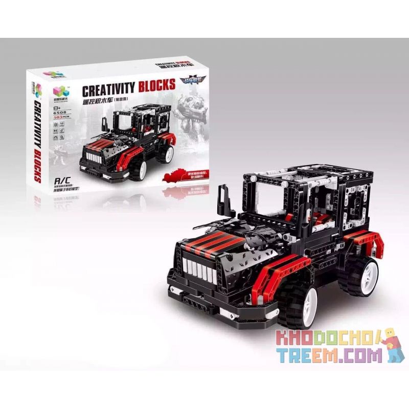 QIZHILE 6508 Xếp hình kiểu   Remote Control All Terrains Vehicle Xe địa Hình điều Khiển Từ Xa 503 khối điều khiển từ xa