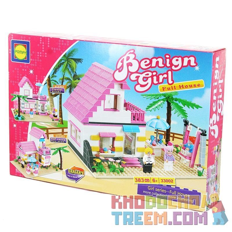 JIE STAR 33002 Xếp hình kiểu   Girls' Holiday On A Beach Chuyến Nghỉ Mát Của Các Cô Gái ở Biệt Thự Bên Bờ Biển 383 khối