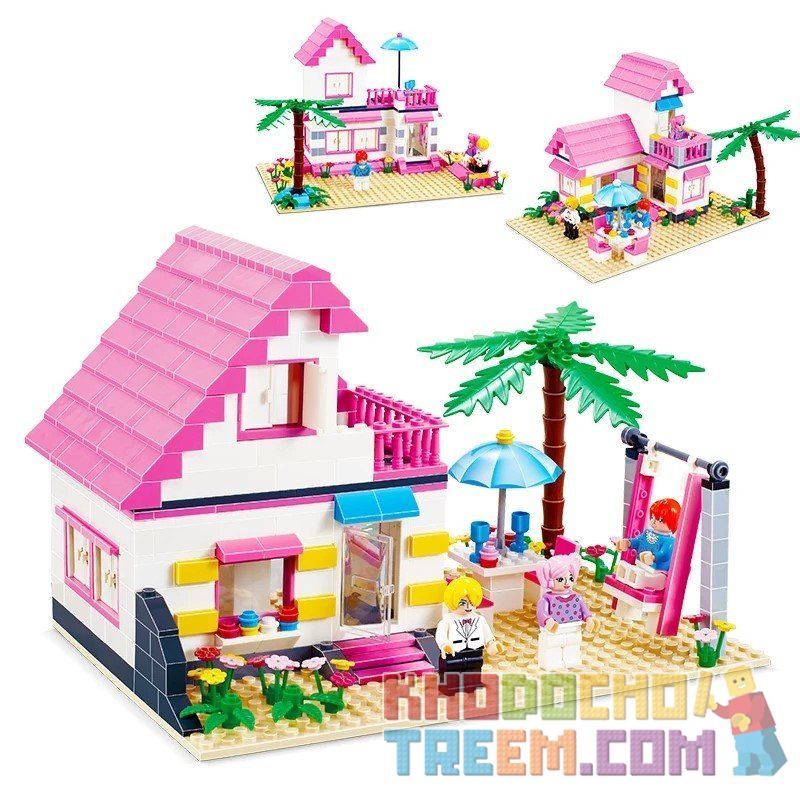 JIE STAR 33002 Xếp hình kiểu Lego FRIENDS Girls' Holiday On A Beach Chuyến Nghỉ Mát Của Các Cô Gái ở Biệt Thự Bên Bờ Biển 383 khối