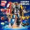 Enlighten 1409 Qman 1409 non  NGƯỜI MÁY BIẾN HÌNH ĐƯỢC KẾT HỢP TỪ 6 CHIẾN XE Ô TÔ bộ đồ chơi xếp lắp ráp ghép mô hình Transformers WARRIOR CALAMITY Robot Đại Chiến Người Máy Biến Hình 518 khối