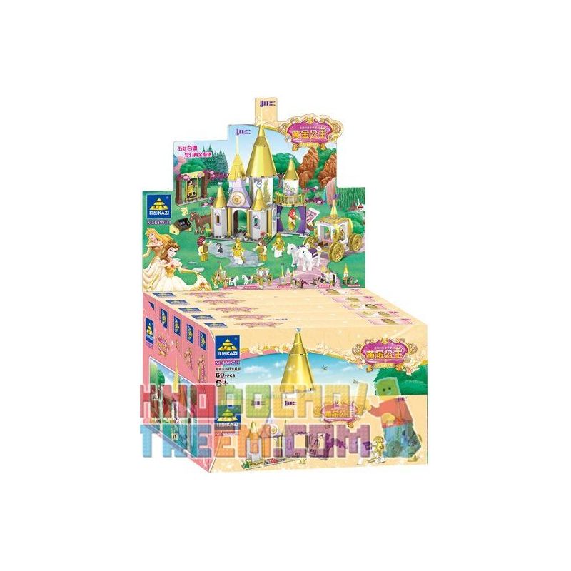 Kazi KY98711 98711 non  LÂU ĐÀI BẰNG VÀNG CỦA CÔNG CHÚA bộ đồ chơi xếp lắp ráp ghép mô hình Golden Princess Công Chúa Vàng 500 khối