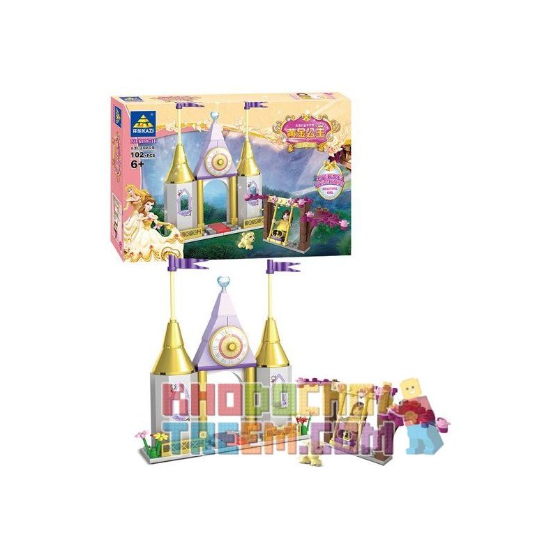 Kazi KY98711 98711 non  LÂU ĐÀI BẰNG VÀNG CỦA CÔNG CHÚA bộ đồ chơi xếp lắp ráp ghép mô hình Golden Princess Công Chúa Vàng 500 khối