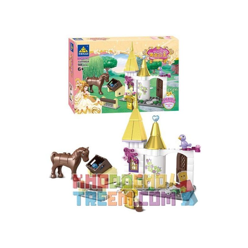 Kazi KY98711 98711 non  LÂU ĐÀI BẰNG VÀNG CỦA CÔNG CHÚA bộ đồ chơi xếp lắp ráp ghép mô hình Golden Princess Công Chúa Vàng 500 khối