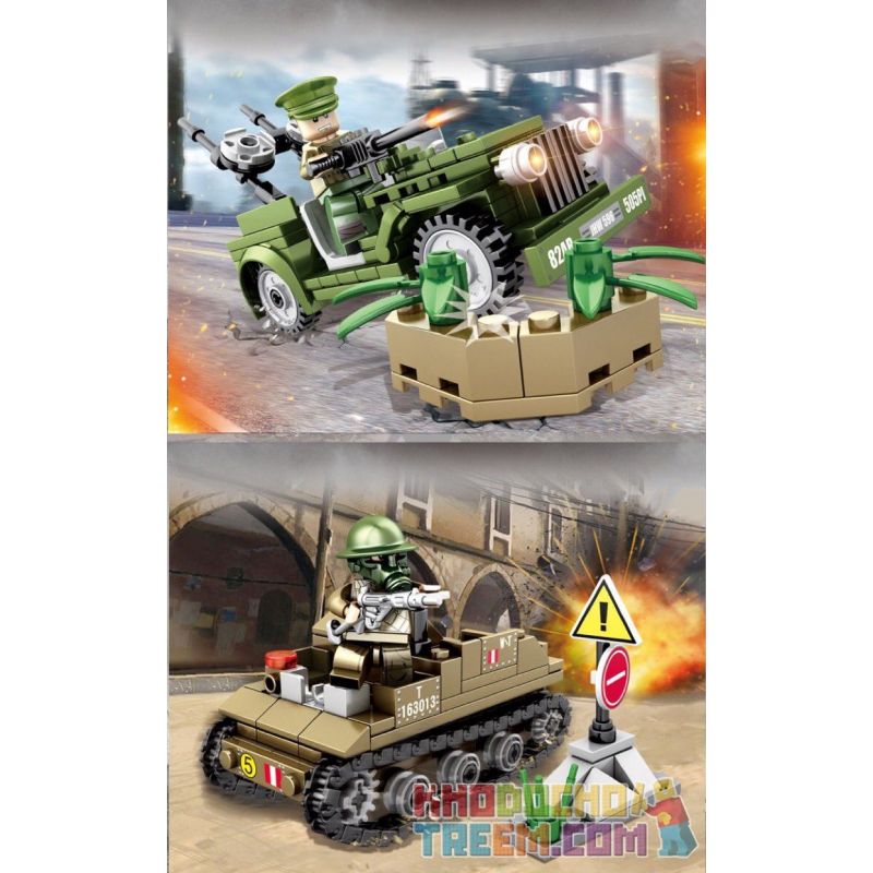 SEMBO WEKKI VIGGI 12668 12669 12670 12671 non  CẢNH XE TĂNG CHIẾN TRANH TIỀN TUYẾN 4 LOẠI bộ đồ chơi xếp lắp ráp ghép mô hình Military Army FRONT OF THE WAR Quân Sự Bộ Đội 517 khối