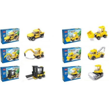 HSANHE 6600 Xếp hình kiểu  CITY Construction Vehicles Collection Bộ Sưu Tập Xe Công Trình 496 khối