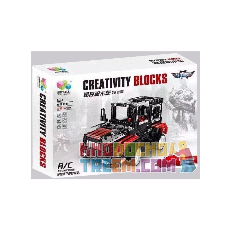 QIZHILE 6508 Xếp hình kiểu   Remote Control All Terrains Vehicle Xe địa Hình điều Khiển Từ Xa 503 khối điều khiển từ xa