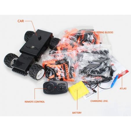 QIZHILE 6509 Xếp hình kiểu   Remote Control Pickup Truck Xe Bán Tải điều Khiển Từ Xa 492 khối điều khiển từ xa