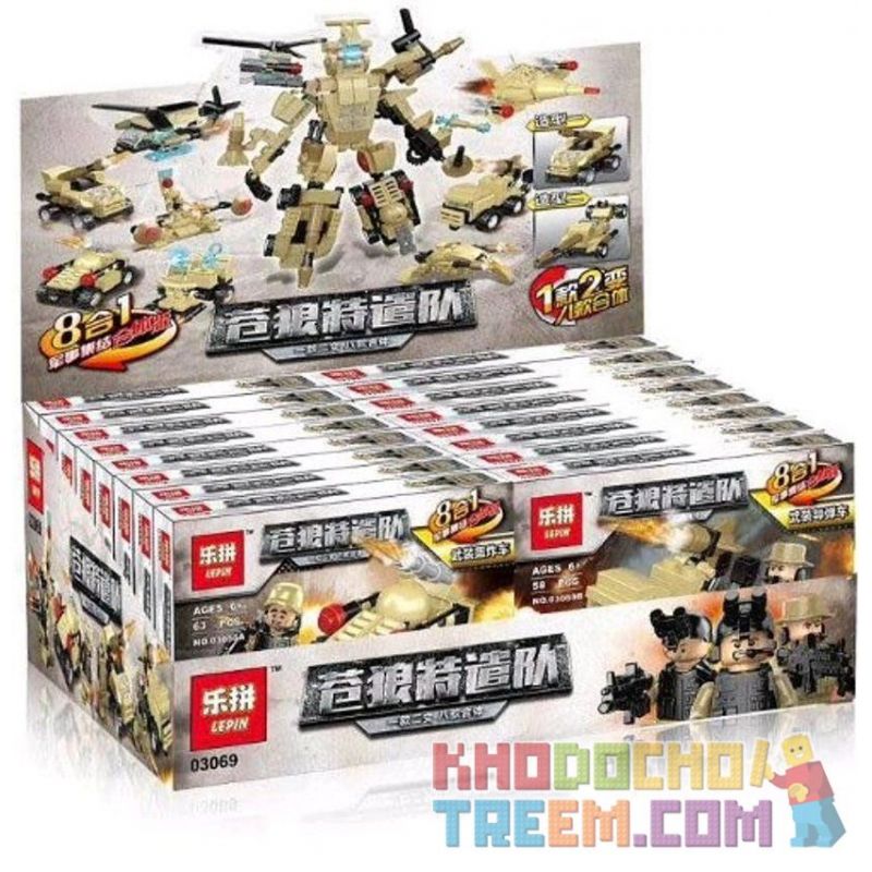 LEPIN 03069 03069A 03069B 03069C 03069D 03069E 03069F 03069G 03069H Xếp hình kiểu Lego MILITARY ARMY 合体大力神 The Wolf Tourism, A Two-changing Eight 8 Xe Quân Sự Kết Hợp Thành Robot gồm 8 hộp nhỏ 491 khố LEPIN 03069 03069A 03069B 03069C 03069D 03069E 03069F 03069G 03069H Xếp hình kiểu Lego MILITARY ARMY 合体大力神 The Wolf Tourism, A Two-changing Eight 8 Xe Quân Sự Kết Hợp Thành Robot gồm 8 hộp nhỏ 491 khố