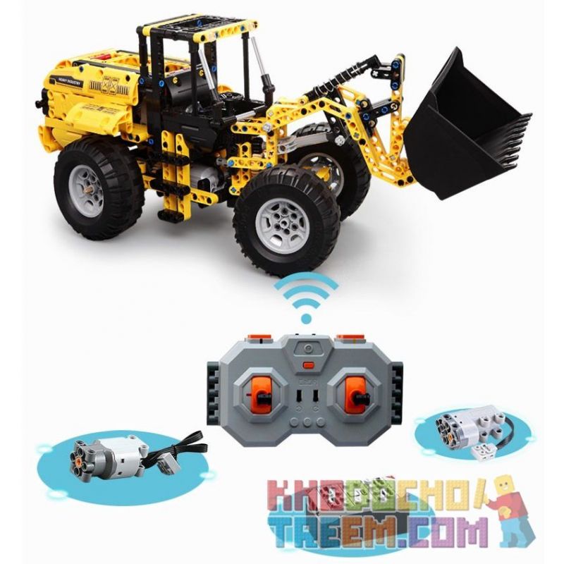 DOUBLEE CADA C51058 51058 non  XE XÚC ĐẤT CÓ ĐIỀU KHIỂN bộ đồ chơi xếp lắp ráp ghép mô hình  DERECH Kỹ Thuật Công Nghệ Cao Mô Hình Phương Tiện 491 khối