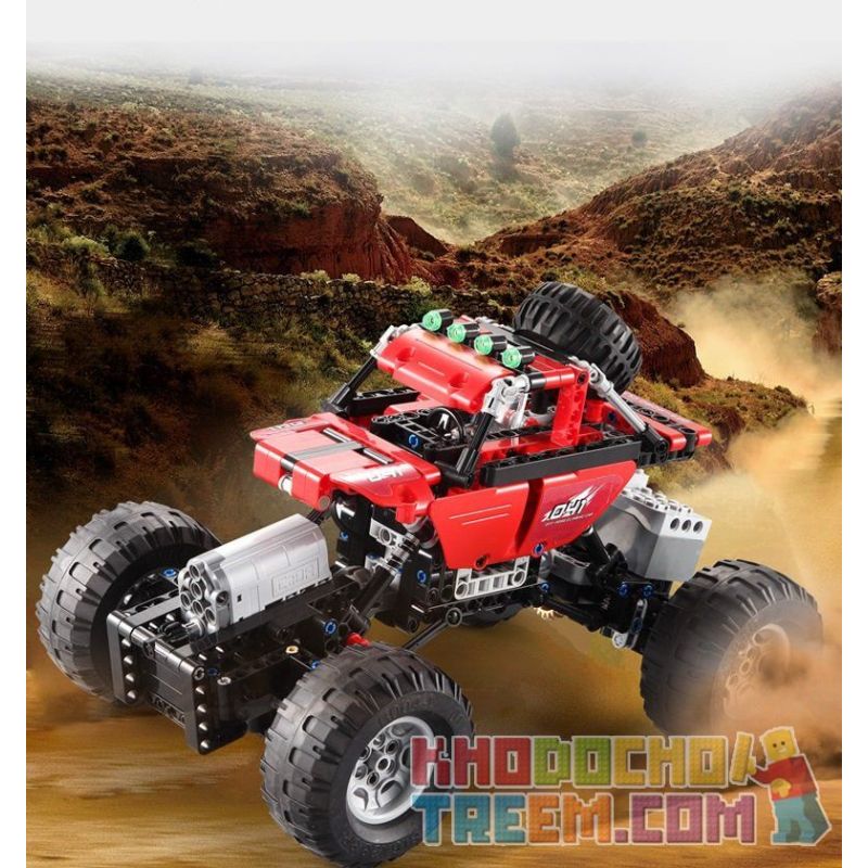 DOUBLEE CADA C51041 51041 non  XE ĐỊA HÌNH OFF-ROAD CÓ ĐIỀU KHIỂN bộ đồ chơi xếp lắp ráp ghép mô hình  OFF-ROAD CLIMBING CAR Kỹ Thuật Công Nghệ Cao Mô Hình Phương Tiện 489 khối