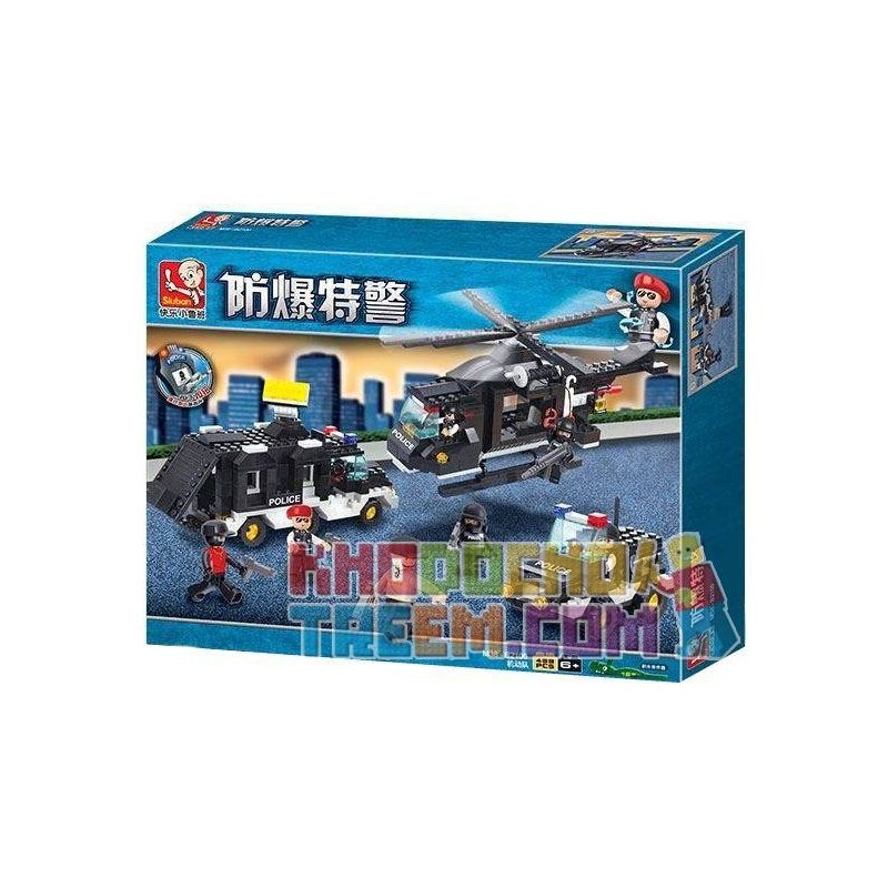 SLUBAN M38-B2100 B2100 2100 M38B2100 38-B2100 non  ĐỘI CẢNH SÁT CHỐNG BOM bộ đồ chơi xếp lắp ráp ghép mô hình Swat Special Force Đặc Nhiệm 499 khối