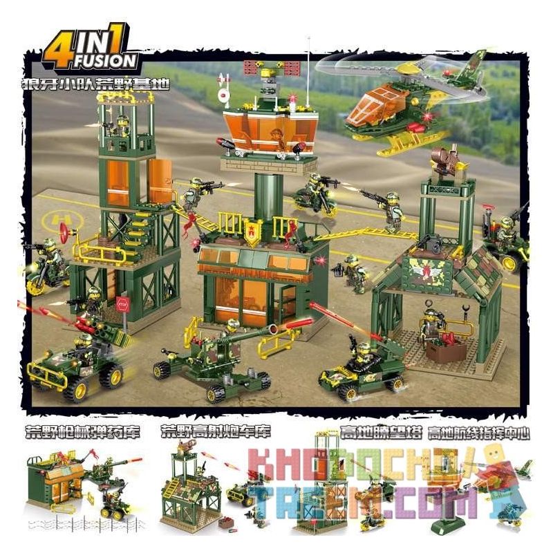 Kazi KY84062 84062 KY84063 84063 KY84064 84064 KY84065 84065 non  CHIẾN TRƯỜNG 4 TRONG 1 bộ đồ chơi xếp lắp ráp ghép mô hình Field Army 1218 khối Kazi KY84062 84062 KY84063 84063 KY84064 84064 KY84065 84065 non  CHIẾN TRƯỜNG 4 TRONG 1 bộ đồ chơi xếp lắp ráp ghép mô hình Field Army 1218 khối