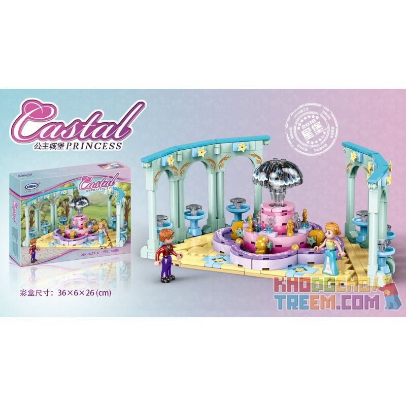 XINGBAO XB-12023 12023 XB12023 non Lego ĐÀI PHUN NƯỚC HOÀNG CUNG bộ đồ chơi xếp lắp ráp ghép mô hình Castal Princess CASTAL PEINCESS ROYAL FOUNTAIN Công Chúa Castal 42 khối