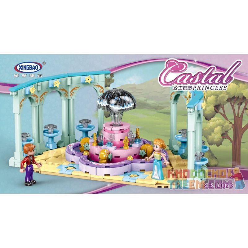 XINGBAO XB-12023 12023 XB12023 non  ĐÀI PHUN NƯỚC HOÀNG CUNG bộ đồ chơi xếp lắp ráp ghép mô hình Castal Princess CASTAL PEINCESS ROYAL FOUNTAIN Công Chúa Castal 42 khối