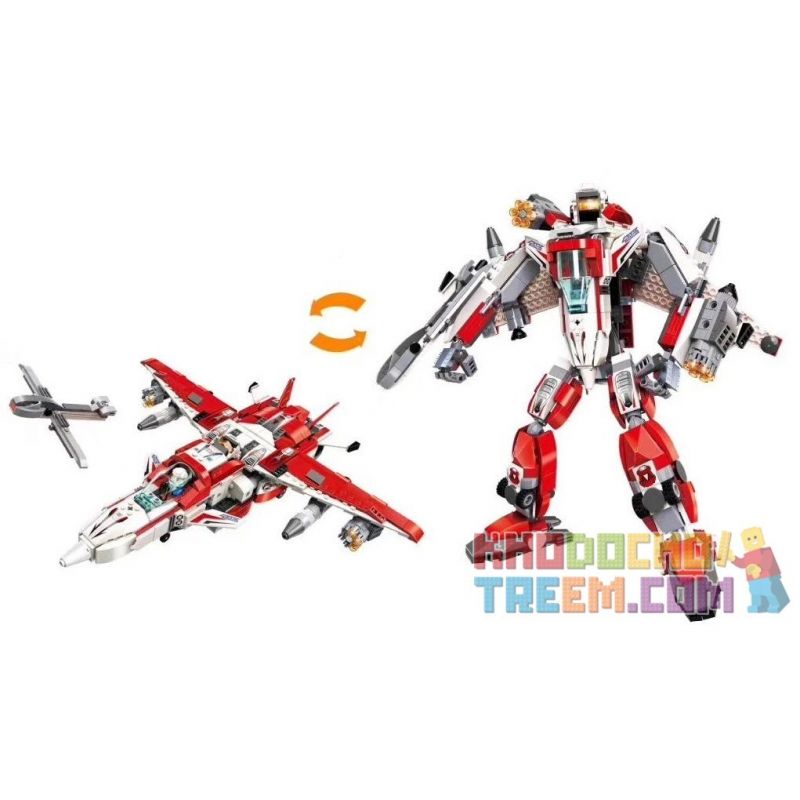 Enlighten 3304 Qman 3304 non  NGƯỜI MÁY BIẾN HÌNH PHI THUYỀN bộ đồ chơi xếp lắp ráp ghép mô hình Transformers BLAST RANGER Robot Đại Chiến Người Máy Biến Hình 747 khối