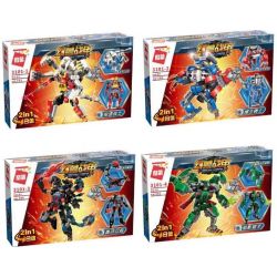 Enlighten 3101-1 3101-2 3101-3 3101-4 Qman 3101-1 3101-2 3101-3 3101-4 non  4 BỘ XẾP HÌNH GỒM ROBOT VÀ SÓI TINH BỌ CẠP NGỰA bộ đồ chơi xếp lắp ráp ghép mô hình Mecha MECHA CORPS Người Máy 741 khối