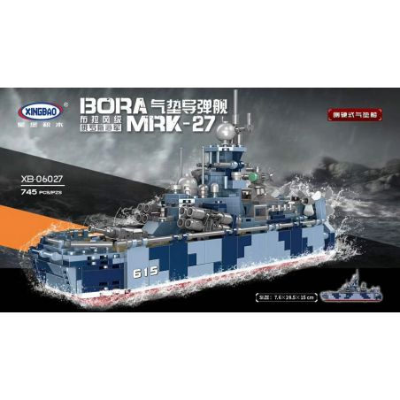 XINGBAO XB-06027 06027 XB06027 non  TÀU ĐỆM KHÍ bộ đồ chơi xếp lắp ráp ghép mô hình Military Army BORA MRK-27 Quân Sự Bộ Đội 745 khối