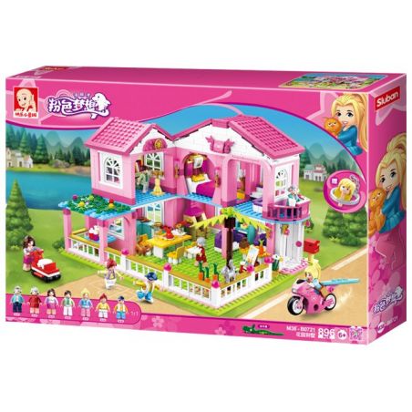 SLUBAN M38-B0721 B0721 0721 M38B0721 38-B0721 non  BIỆT THỰ NGHỈ DƯỠNG bộ đồ chơi xếp lắp ráp ghép mô hình  Các Bạn Gái 896 khối