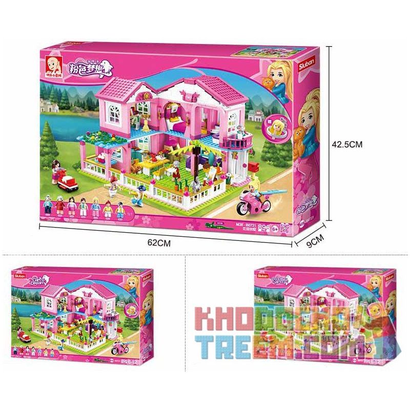 SLUBAN M38-B0721 B0721 0721 M38B0721 38-B0721 non  BIỆT THỰ NGHỈ DƯỠNG bộ đồ chơi xếp lắp ráp ghép mô hình  Các Bạn Gái 896 khối