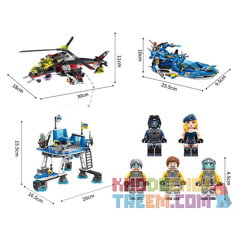 Enlighten 2720 Qman 2720 non  TẤN CÔNG TRẠM CANH GÁC TRÊN BIỂN bộ đồ chơi xếp lắp ráp ghép mô hình The High-Tech Era Kỷ Nguyên Công Nghệ Cao 724 khối