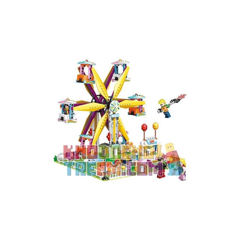 PanlosBrick 692009 Panlos Brick 692009 Xếp hình kiểu Lego Paradise Romantic Ferris Wheel Khu Vui Chơi 724 khối